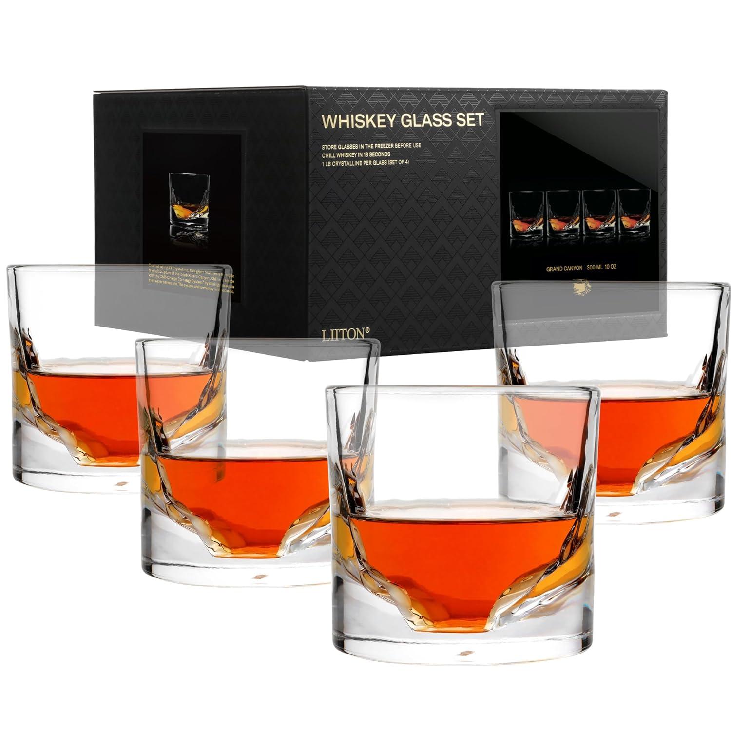 LIITON Grand Canyon Whiskey Glasses (Set of 4)