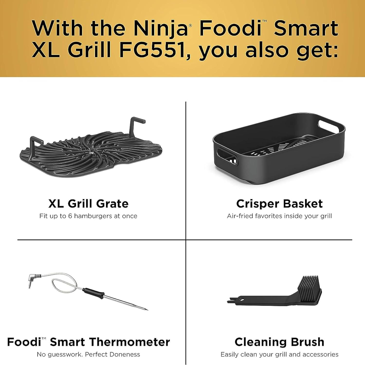 Ninja Ninja Foodi Smart XL 6-in-1 Indoor Grill with 4-qt Air Fryer, Roast, Bake, Broil, & Dehydrate