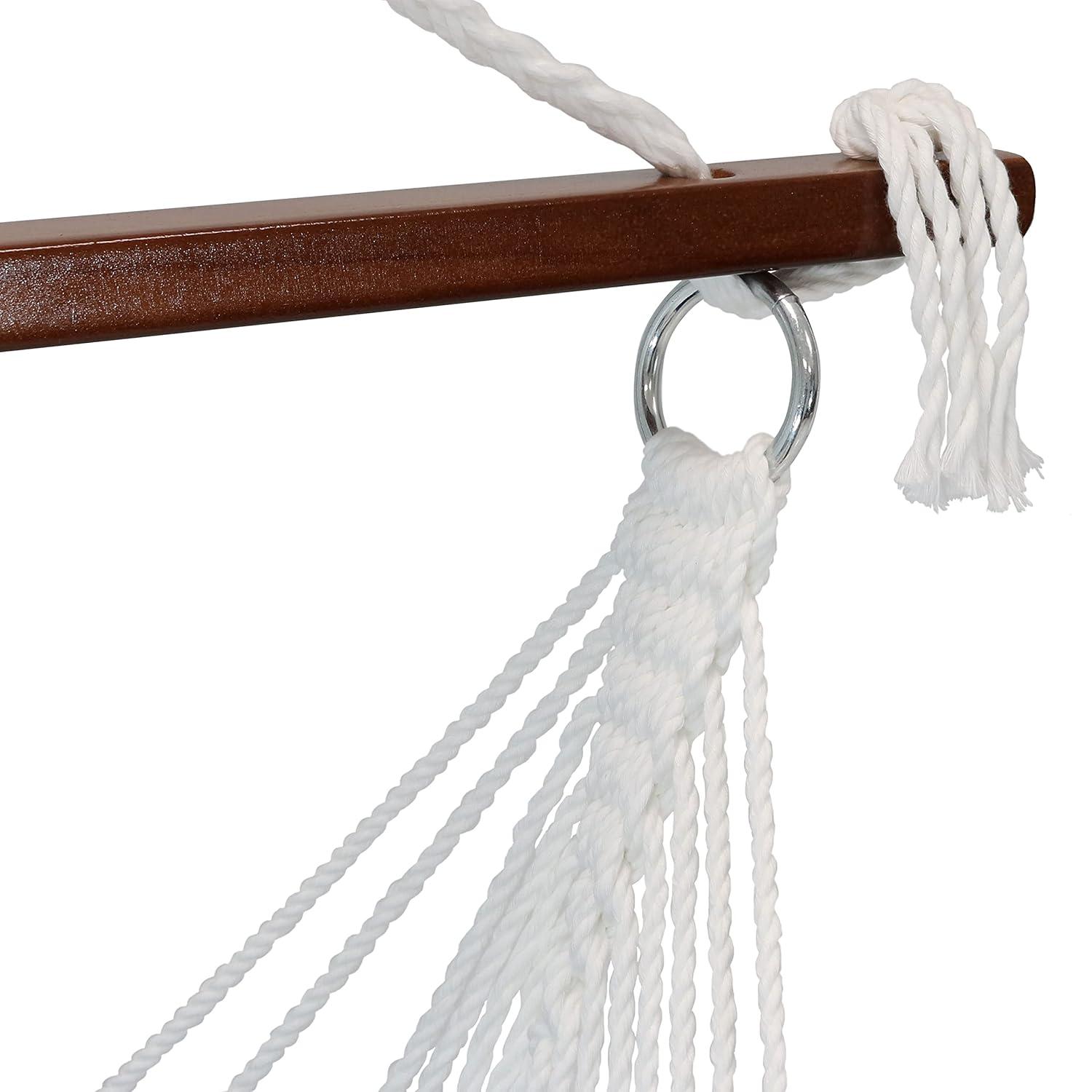Sunnydaze Large Tufted Victorian Hammock Chair Swing for Backyard and Patio -  300 lb Weight Capacity - Sea Grass