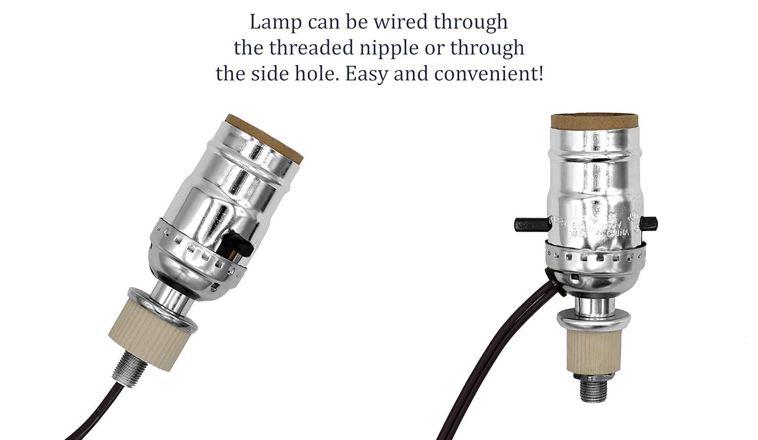 Gold DIY Lamp Kit with Brass Finish and Cord