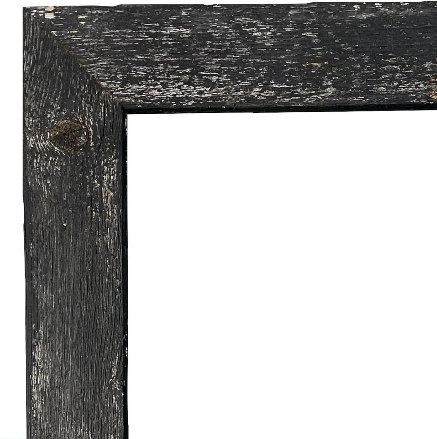 Rustic Farmhouse 11" x 17" Smoky Black Reclaimed Wood Picture Frame (1.50" Molding)