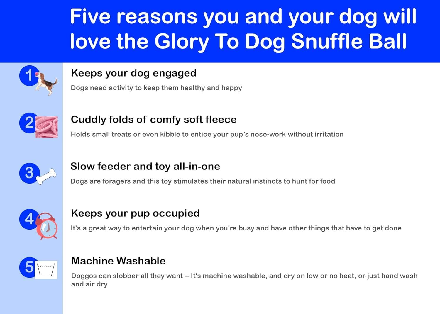 Snuffle Interactive Foraging Dog Puzzle Ball Toy for Puppy and Adult