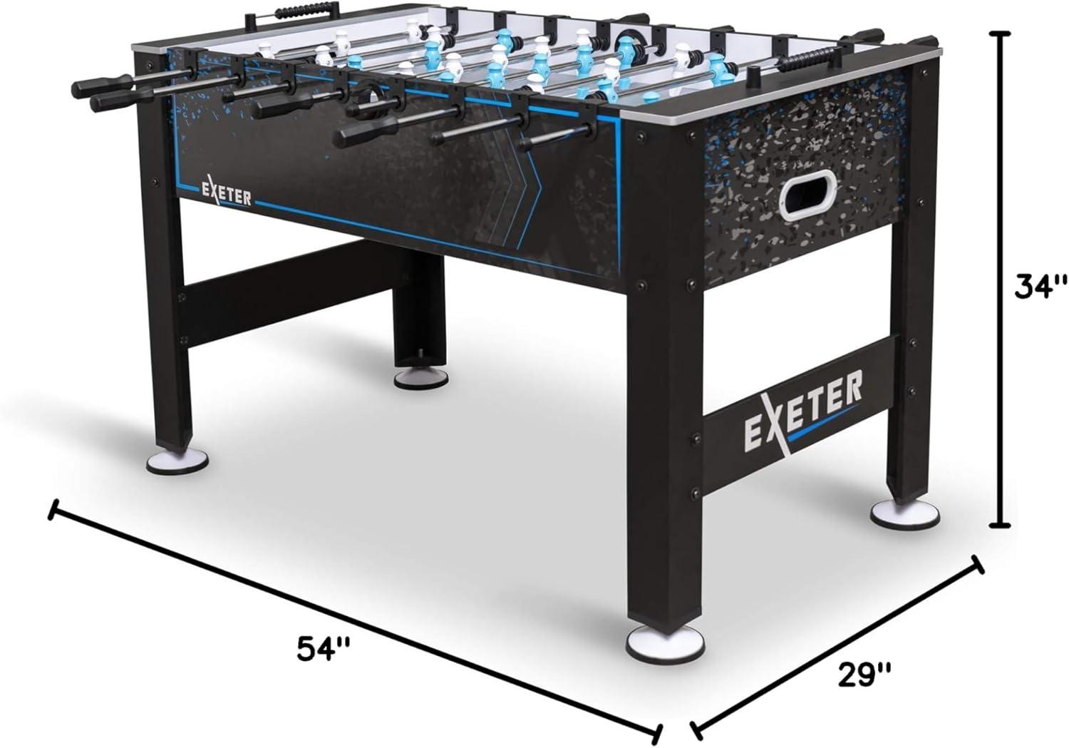 Exeter 54" Black and Blue Foosball Table