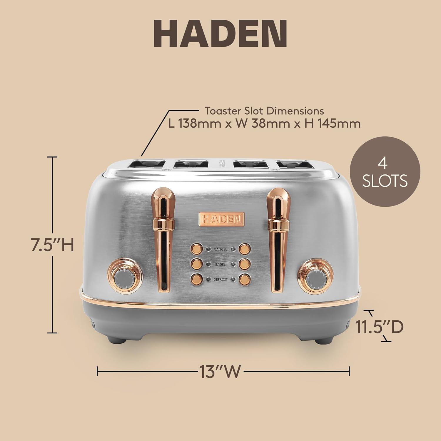 HADEN Heritage 4-Slice Wide Slot Toaster
