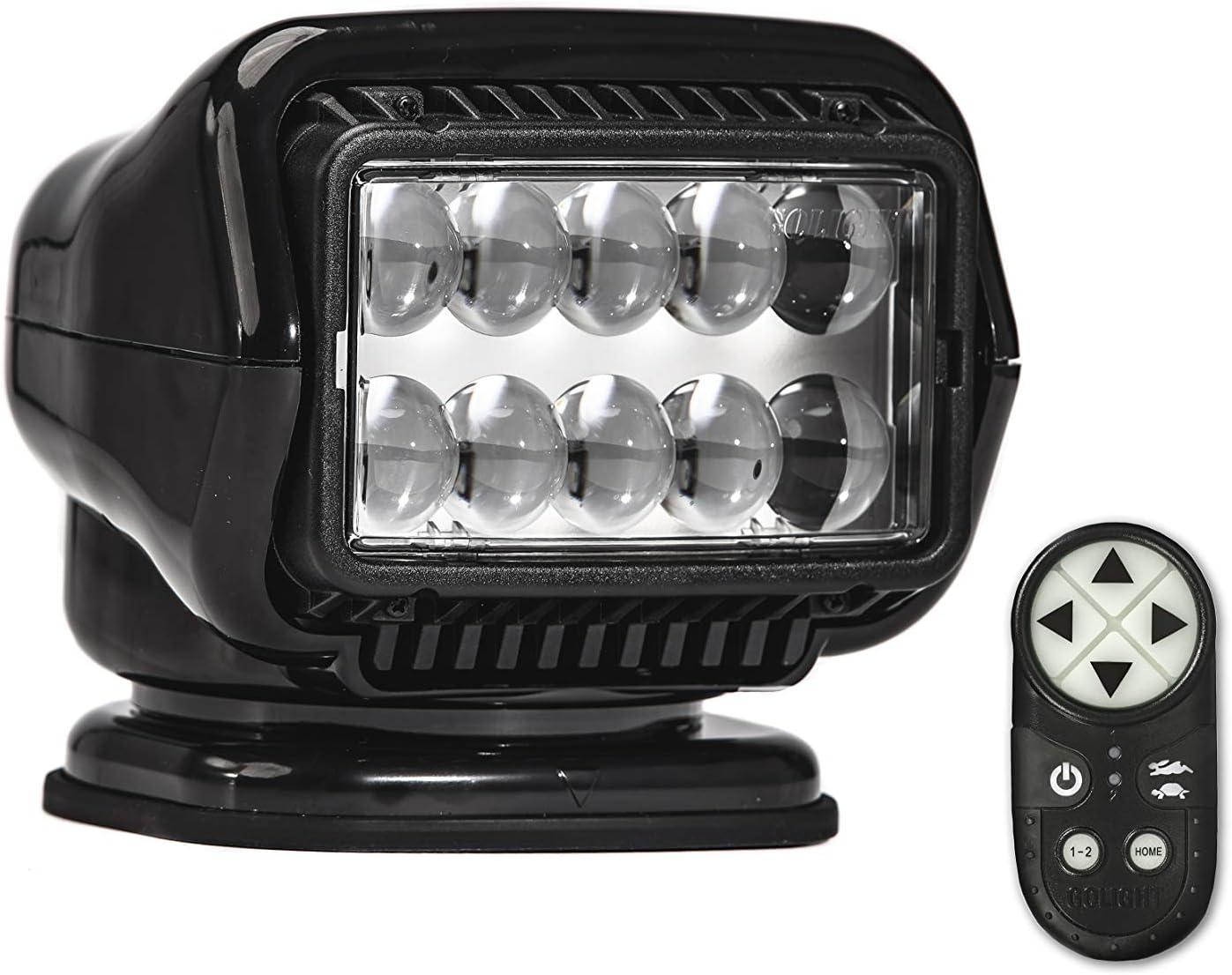 Black LED Vehicle Searchlight with Wireless Remote