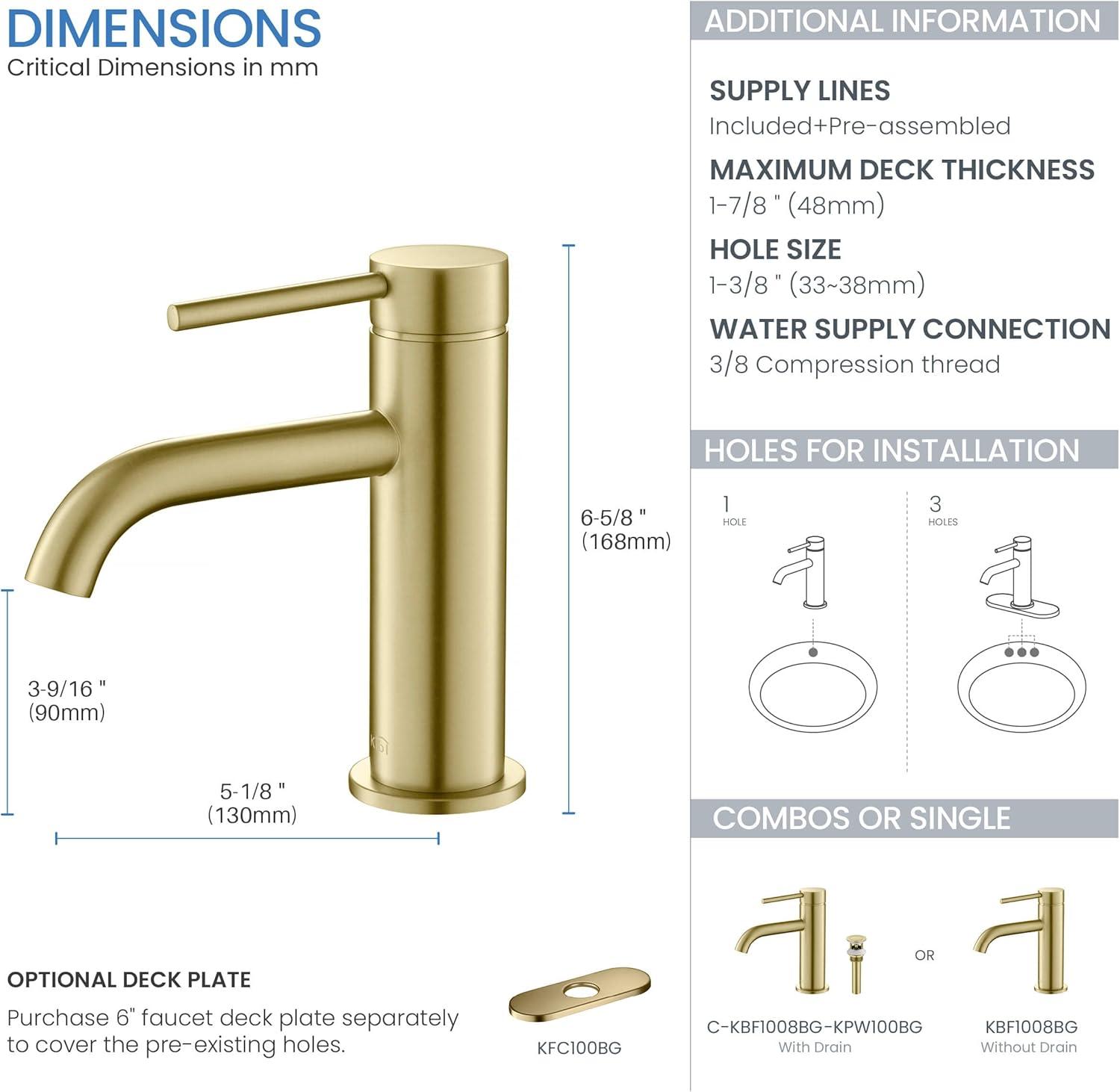 Circular Single-Hole Single-handle Bathroom Faucet