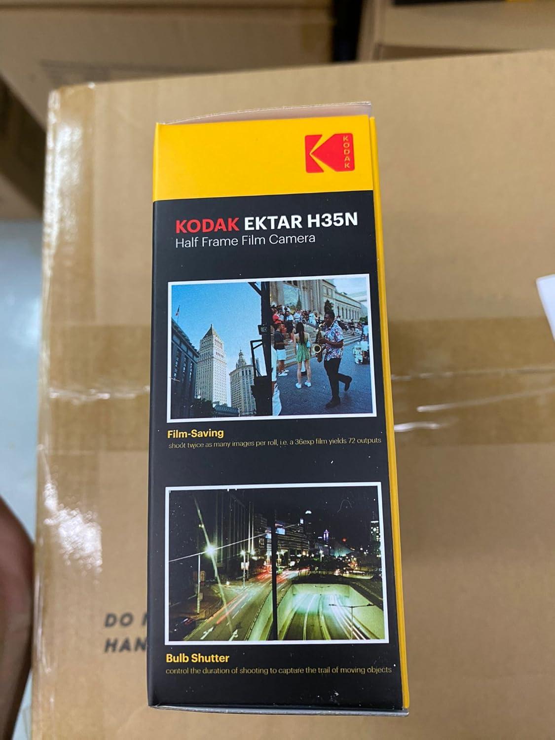 Kodak Reto H35N Tripod Hole Half-Frame Film Camera, with Bulb Function, Optical Lens, Striped Green