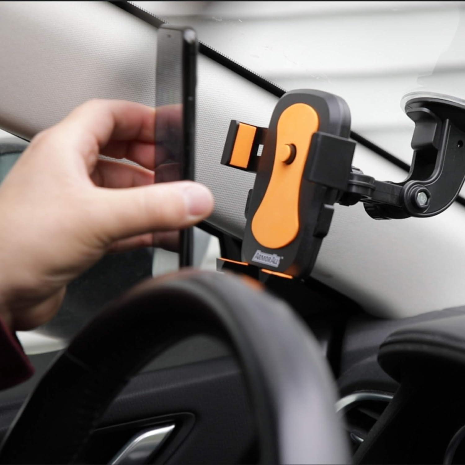 Armor All Universal Smartphone Mount with Dashboard, Windshield and Air Vent Mounting Systems, Great for Phone Calls and GPS