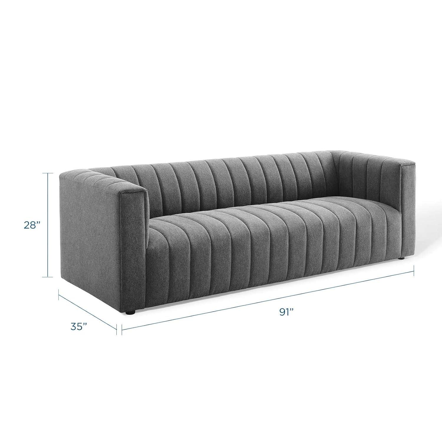 Fabric 91'' Reception Sofa