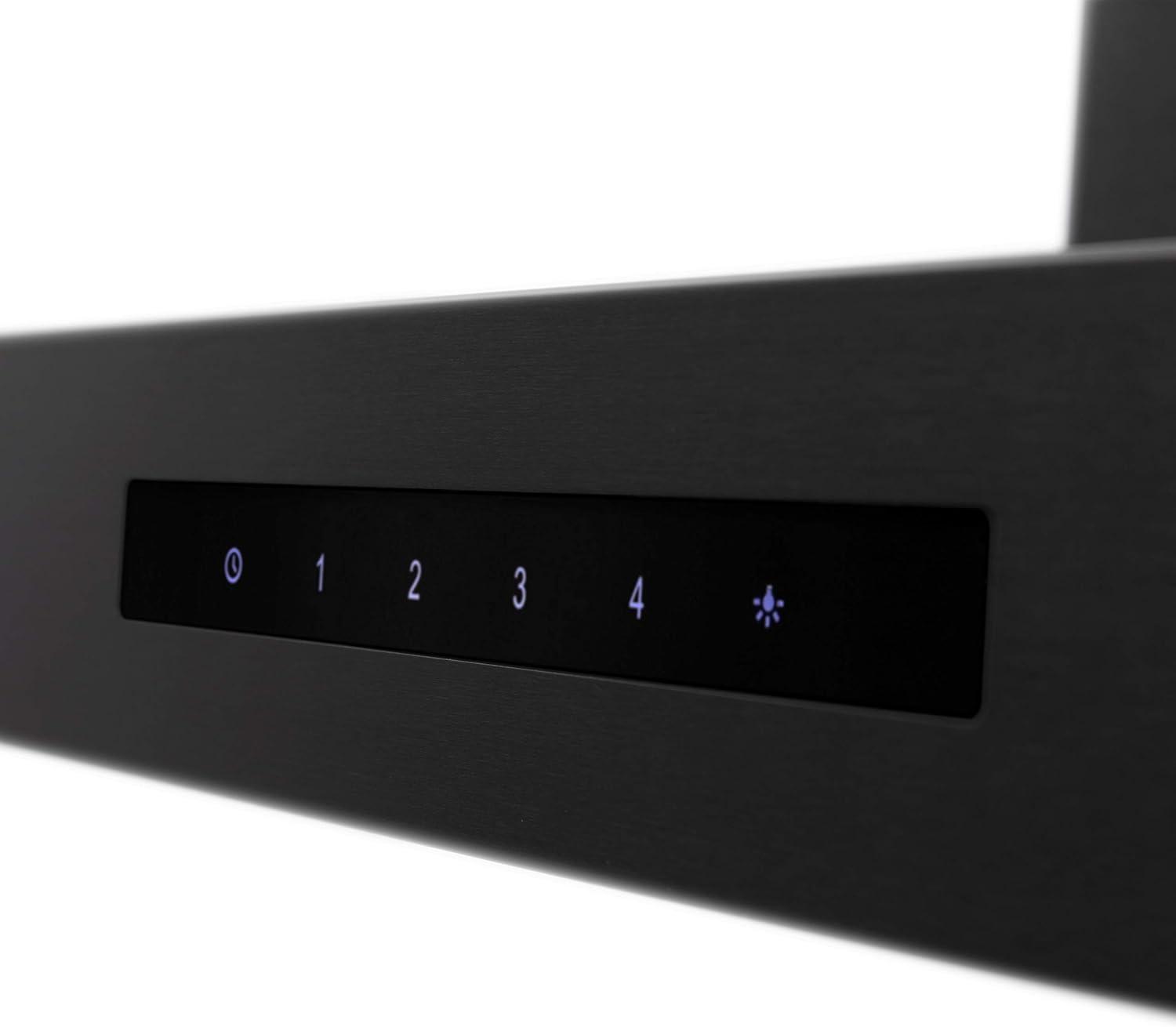 ZLINE 36 in. Convertible Vent Wall Mount Range Hood in Black Stainless Steel (BSKEN-36)