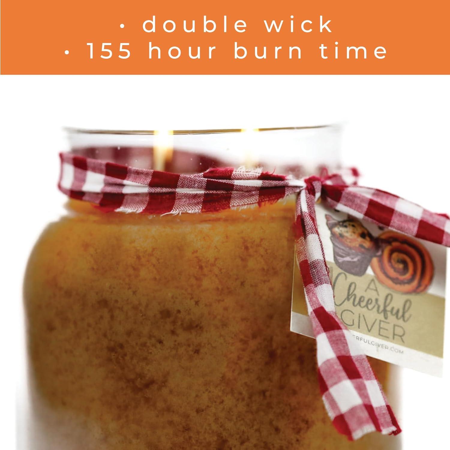 Apple Cider Donut Scented Fall Candle in Glass Jar
