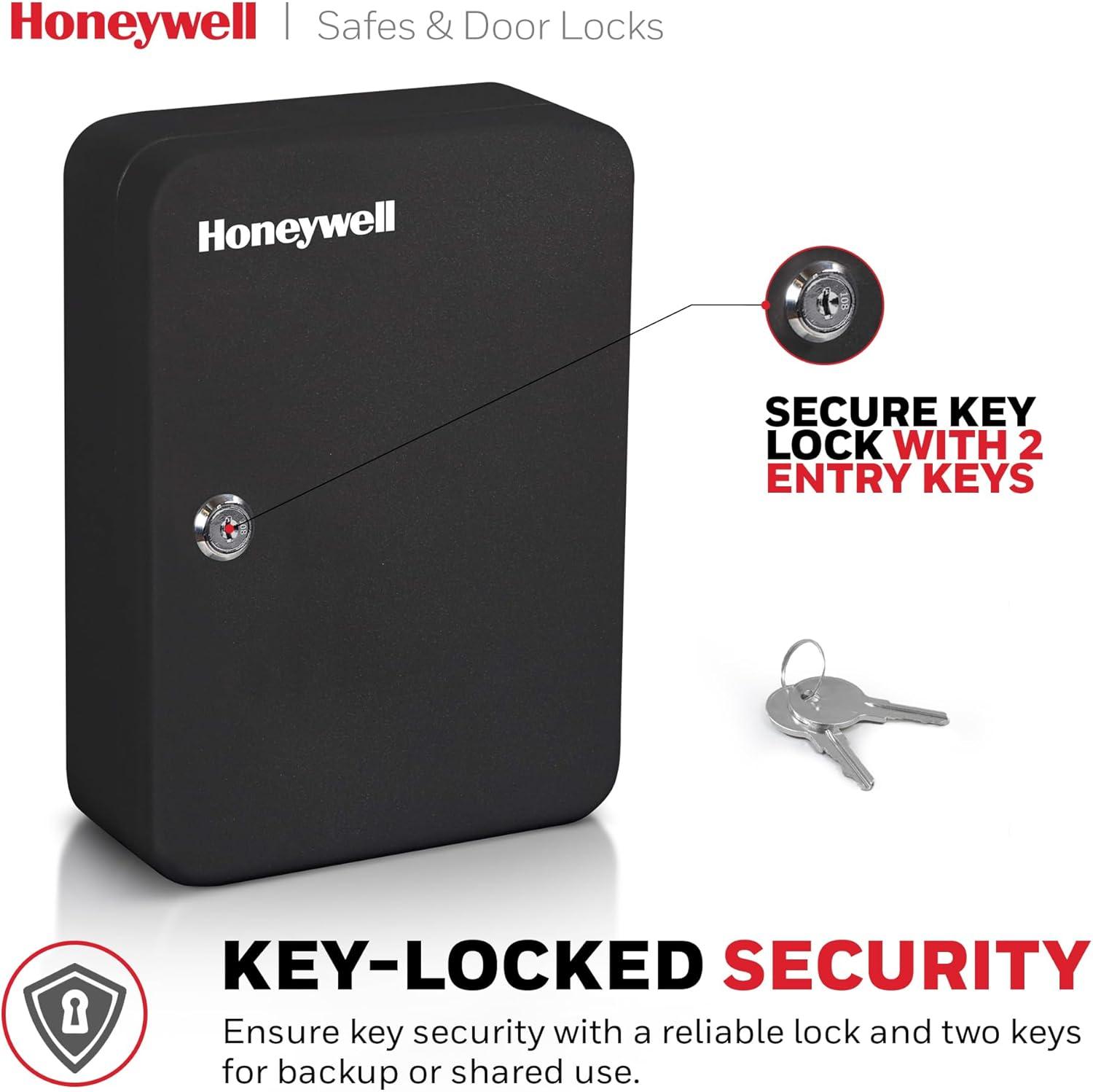 Honeywell 0.13 cu. ft. Steel 48-Key Security Box with Key Lock, 6106