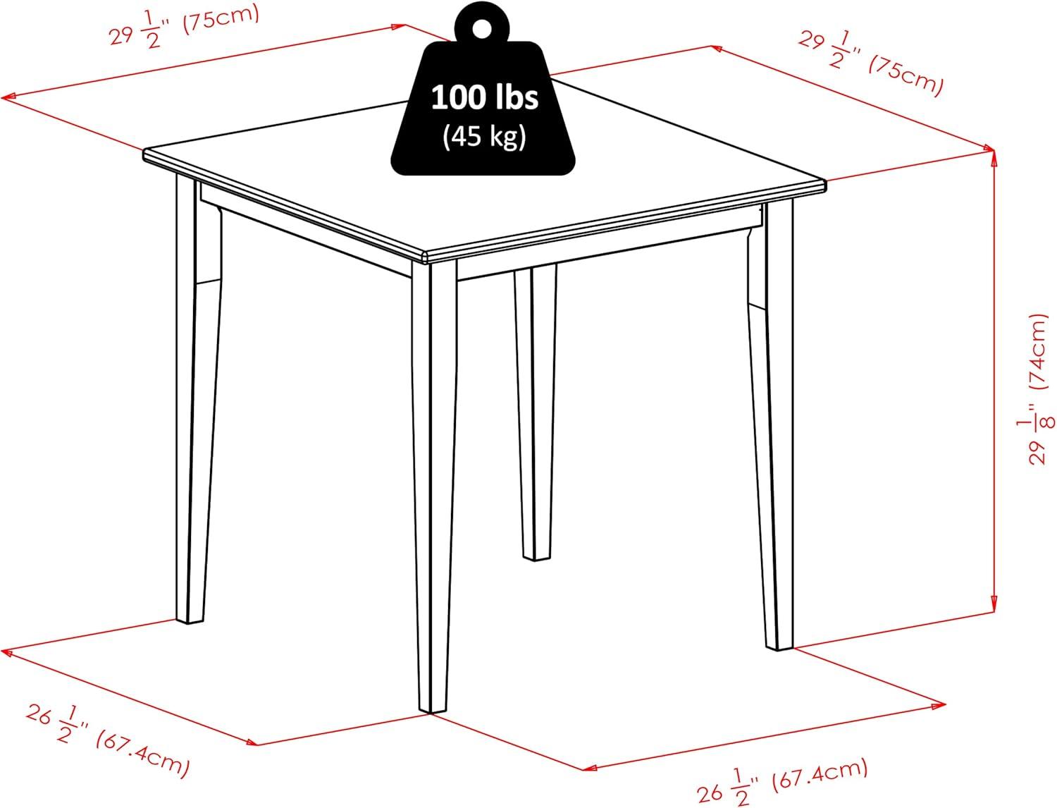 3pc Groveland Dining Table with Chairs Wood/Light Oak - Winsome: Solid Hardwood, Shaker-Style, Satin Finish, Square Shape