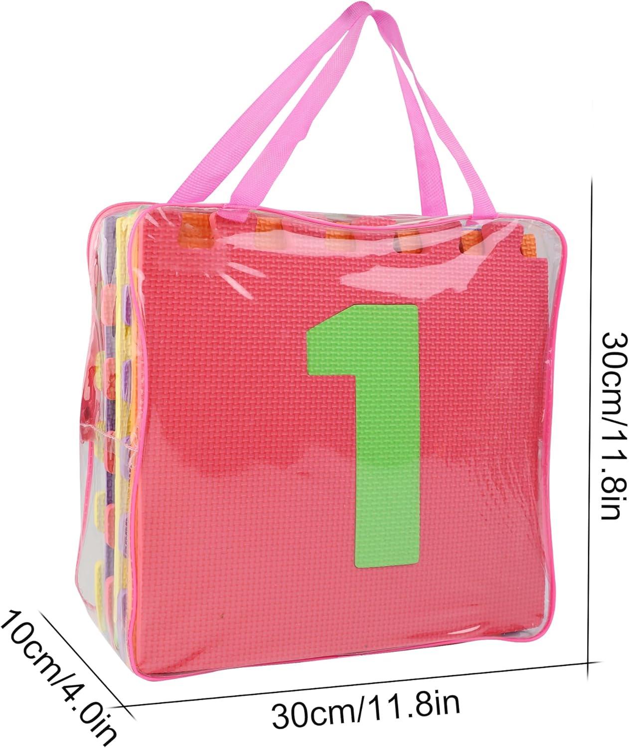 Hopscotch Playmat Foam Interlocking Puzzle Floor Mat - 10 Large Number Tiles (12" by 12" Square Blocks)