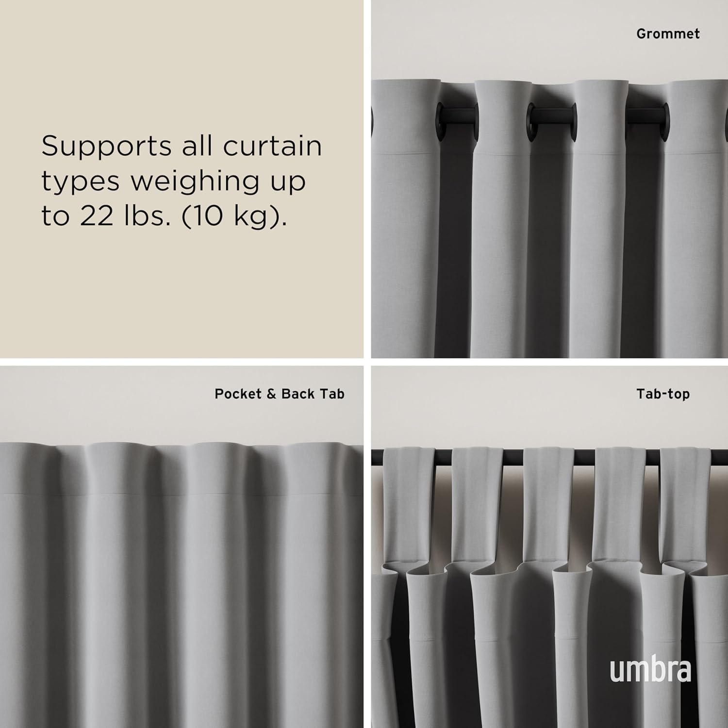 Umbra Steel Adjustable Single Curtain Rod