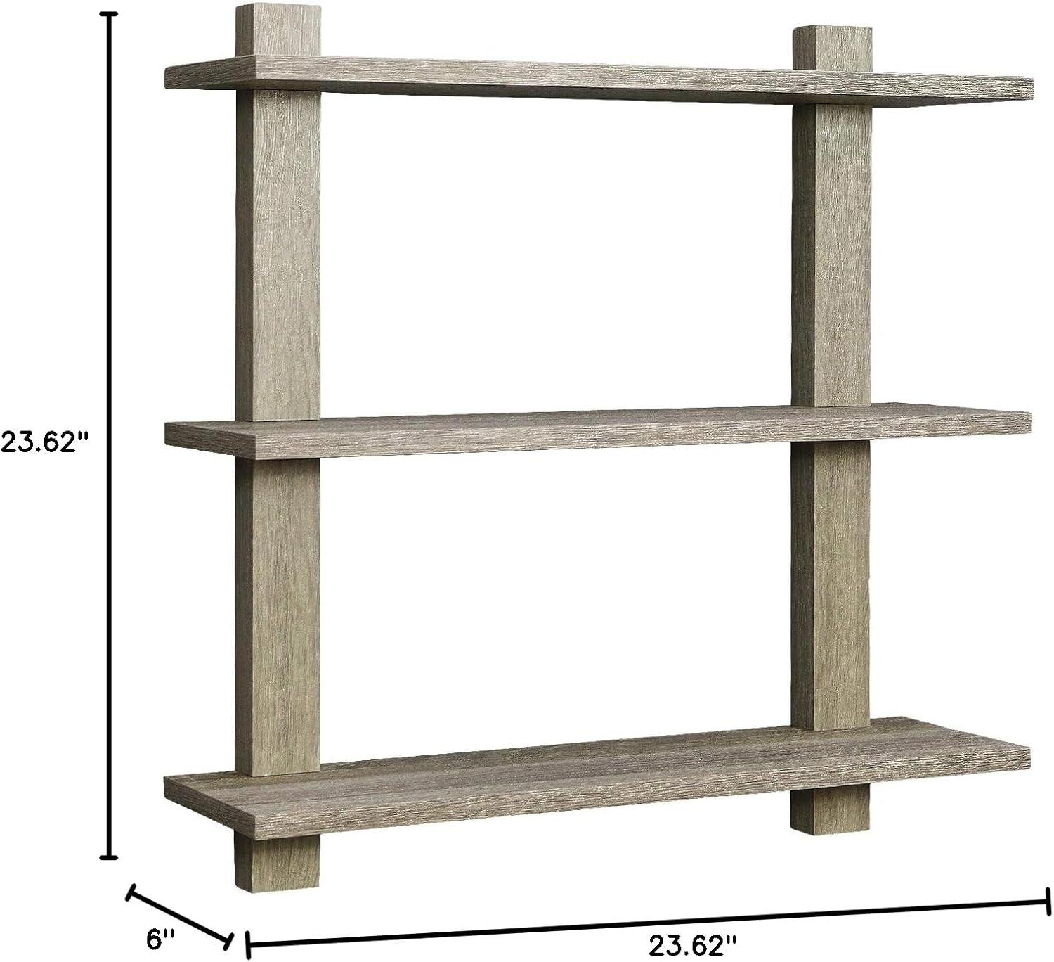 Sorbus Decorative Asymmetric Square Floating Wall Shelf  Set of 3