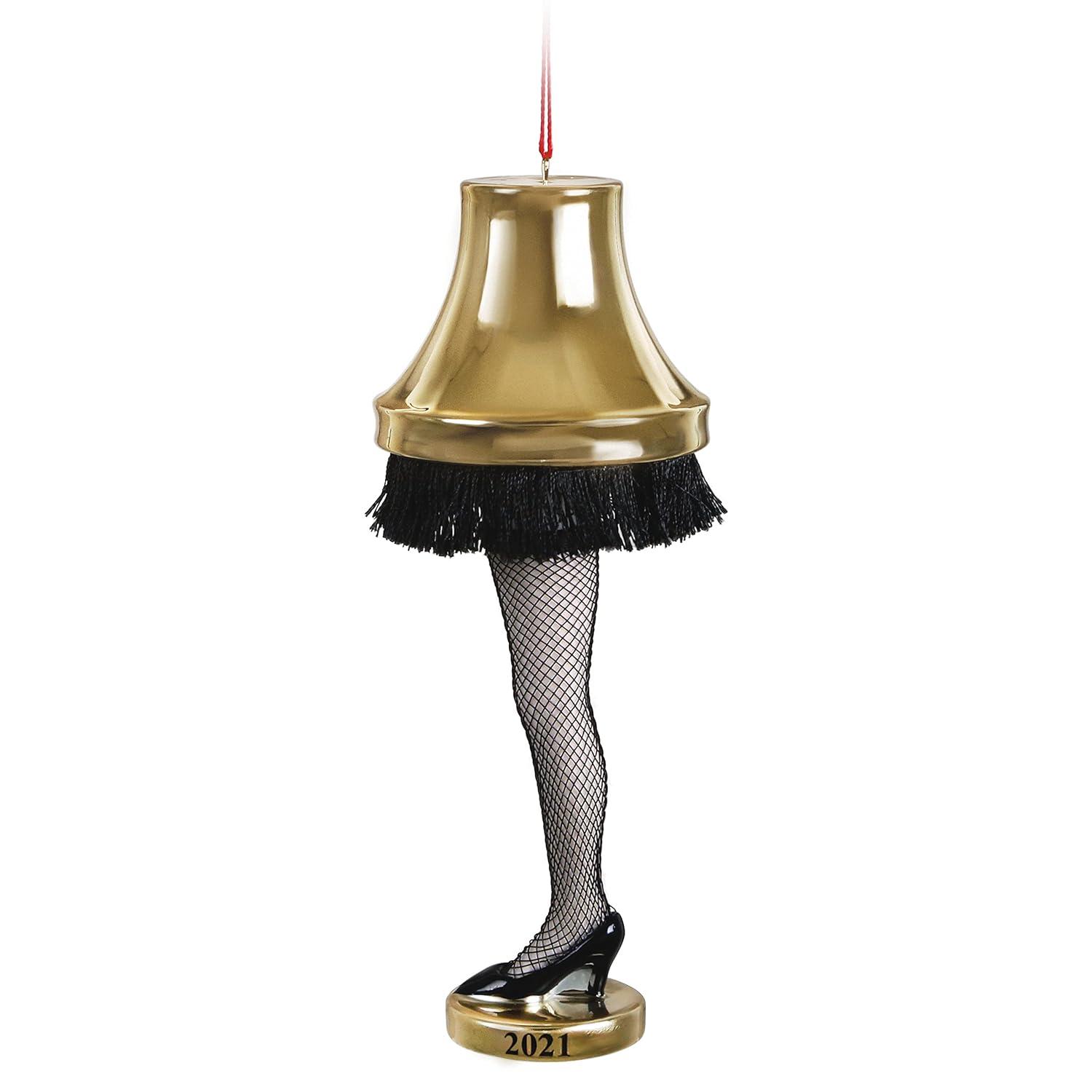Hallmark Keepsake Christmas Ornament Year Dated 2021, A Christmas Story The Leg Lamp, Porcelain