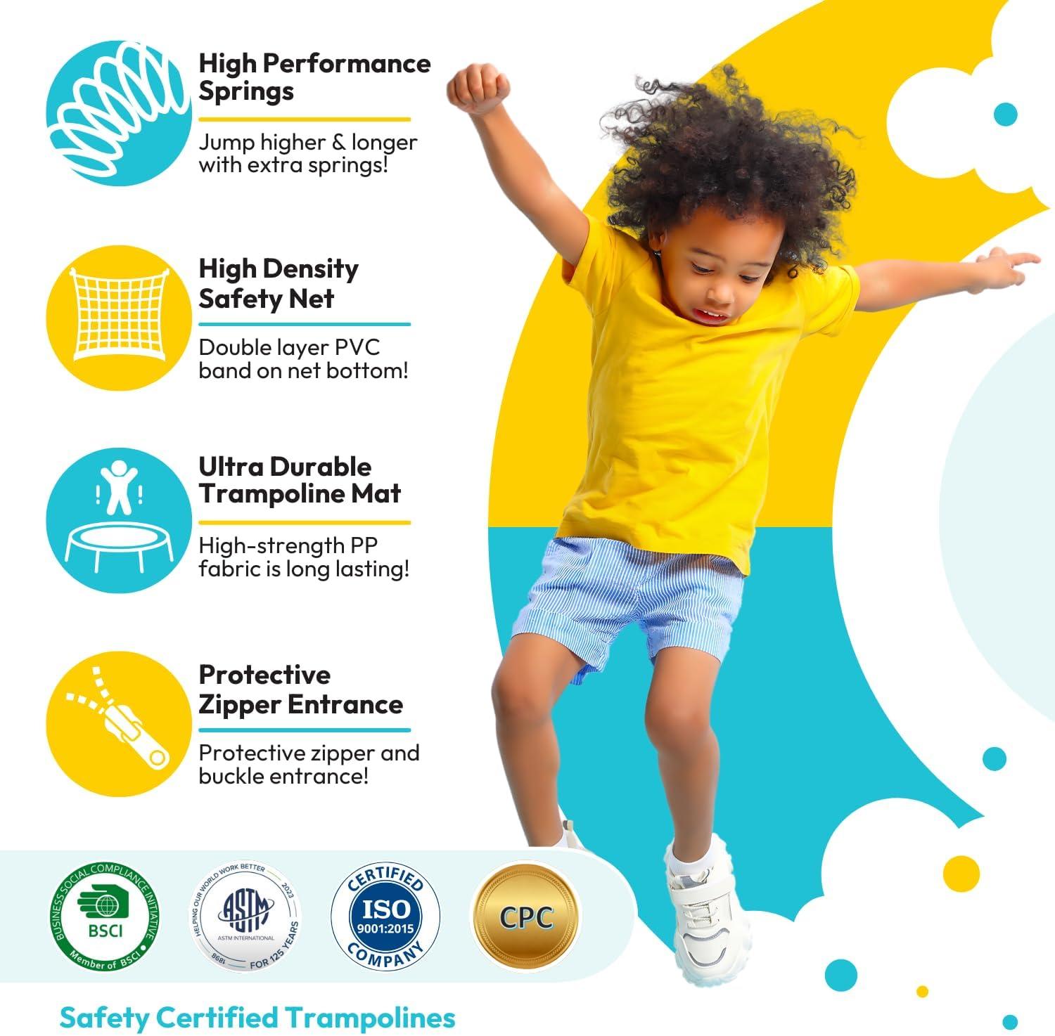 SKYBOUND Skybound 15' Round Backyard Trampoline with Safety Enclosure