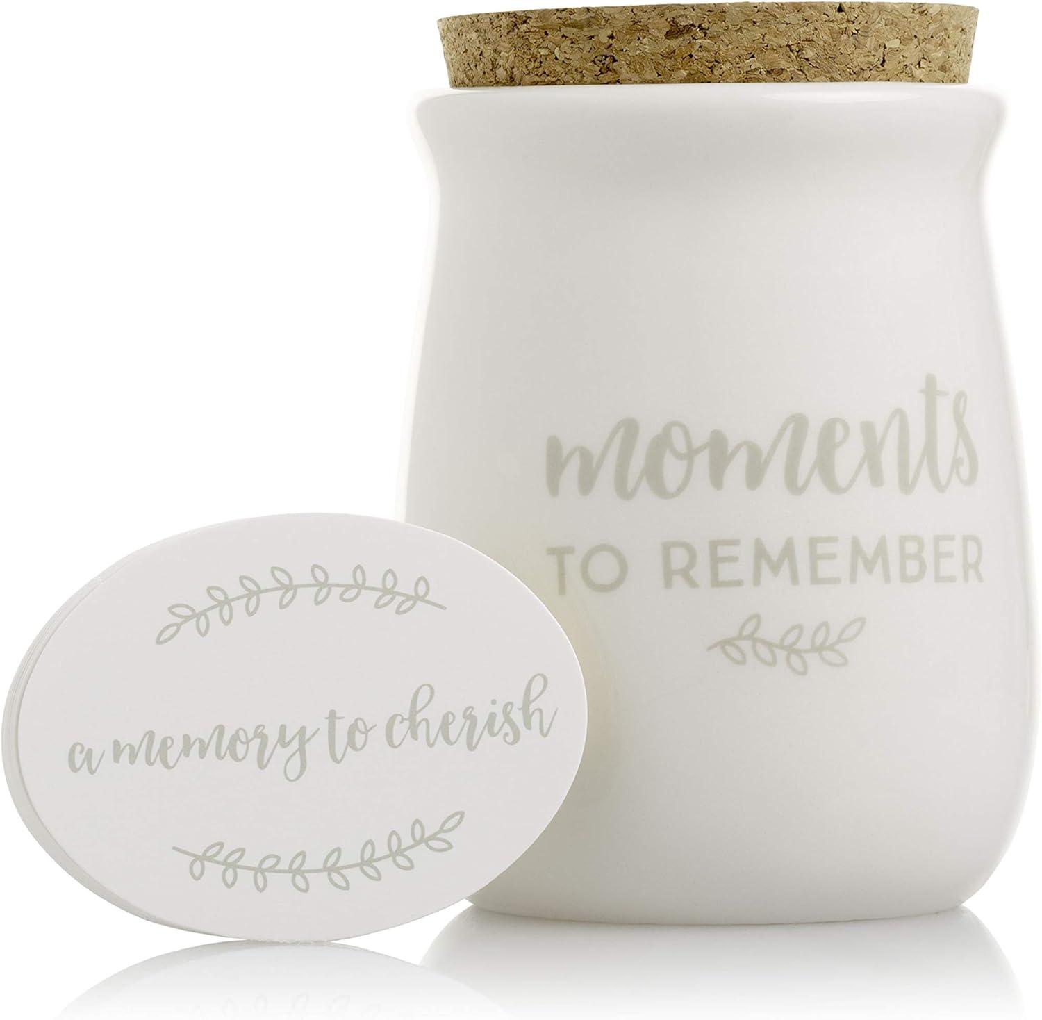 Pearhead Ceramic Gratitude Token Jar - White