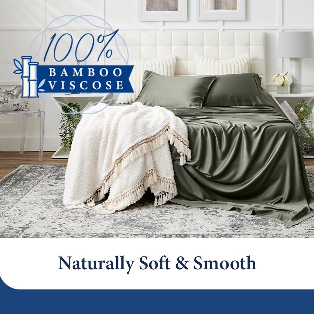 Cosy House Collection Cosy House Collection 100% Rayon Derived from Bamboo Bed Sheet Set - Cooling, Breathable, Silky Soft