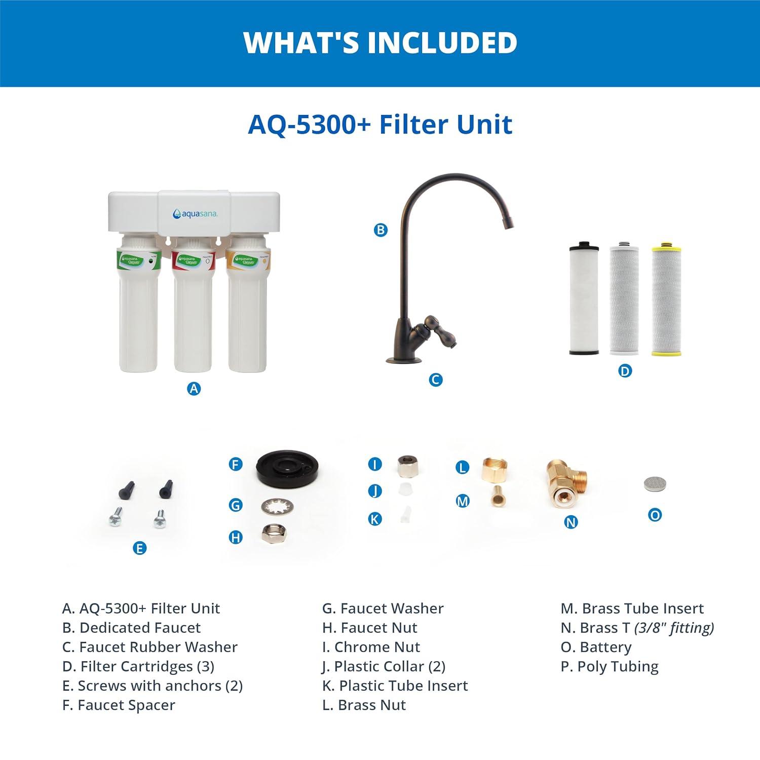 Aquasana Max Flow Under Sink Water Filter System - Bronze - AQ-5300+.62
