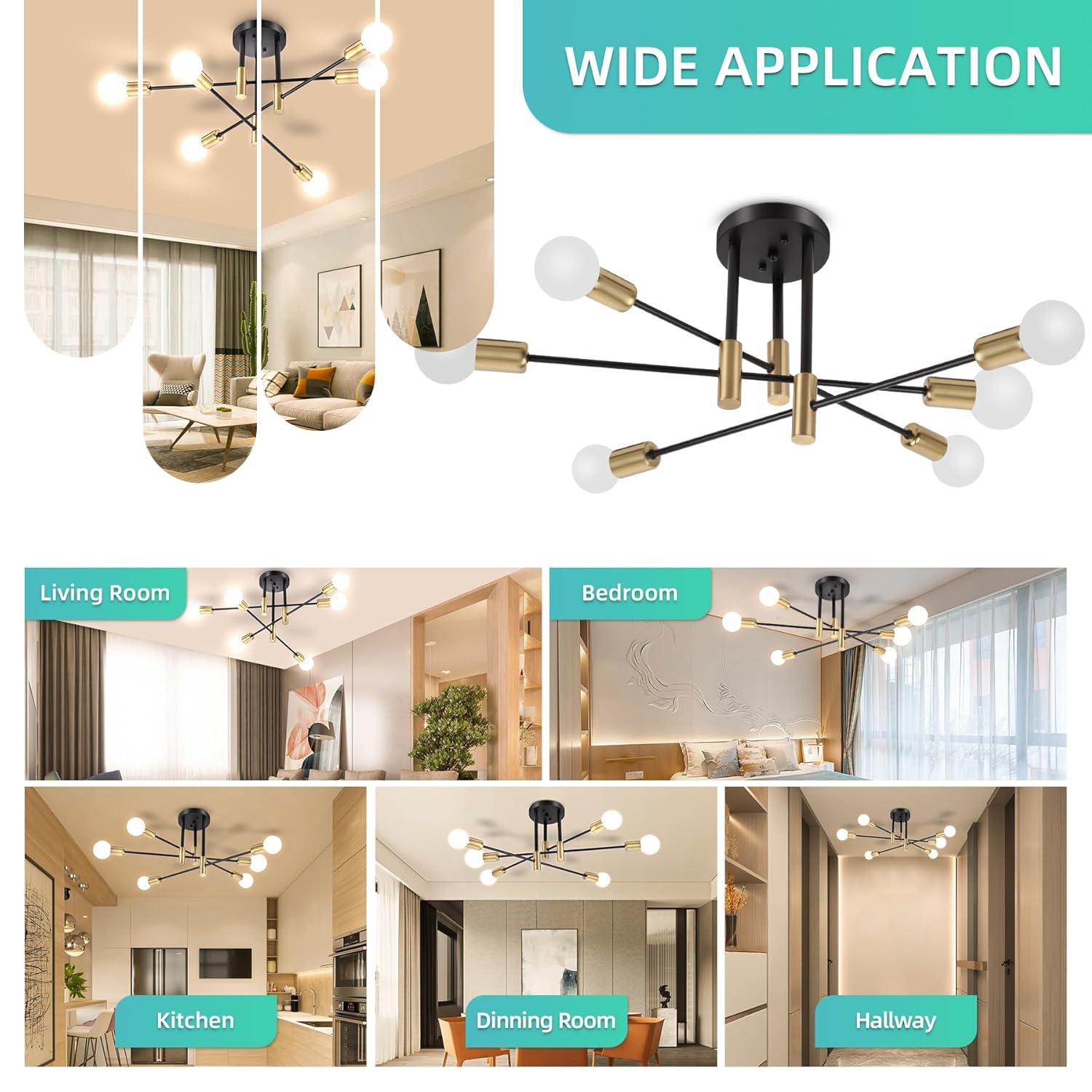 Cobina 6 - Light Dimmable Sputnik Sphere Chandelier