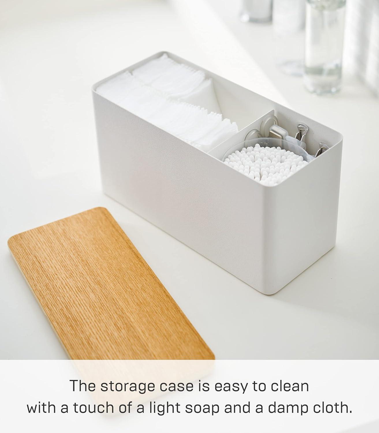 Yamazaki Home Rin Yamazaki Home Countertop Organizer Bathroom Kitchen Toiletries Holder, Sliding Divider