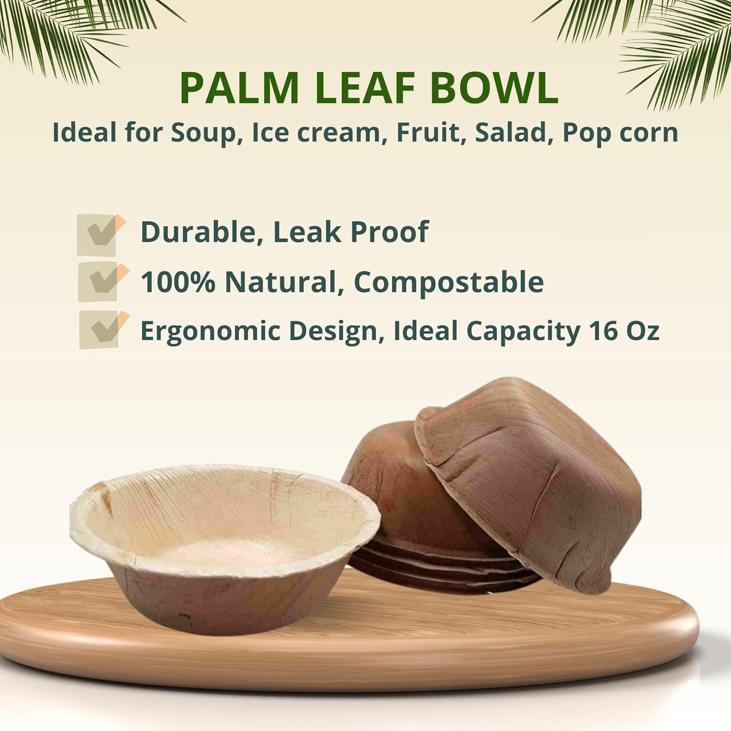 Dtocs 5.5" Palm Leaf Round Bowl (Pack 50) | Wayfair