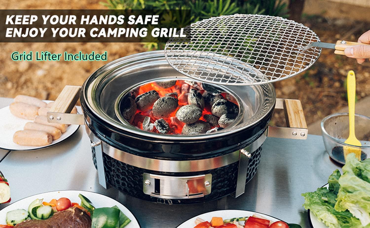 Square16''Charcoal BBQ Grill Hibachi Grill