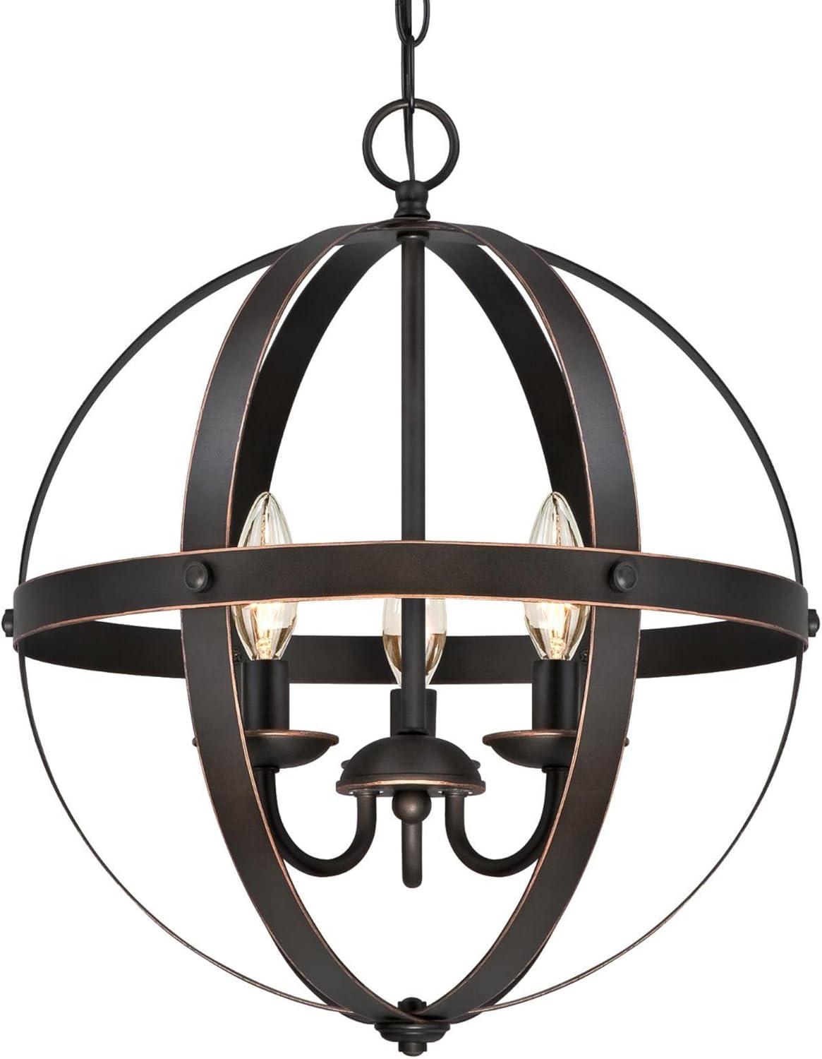 Westinghouse 6341900 Stella Mira Three-Light Indoor Chandelier, Brushed Nickel Finish