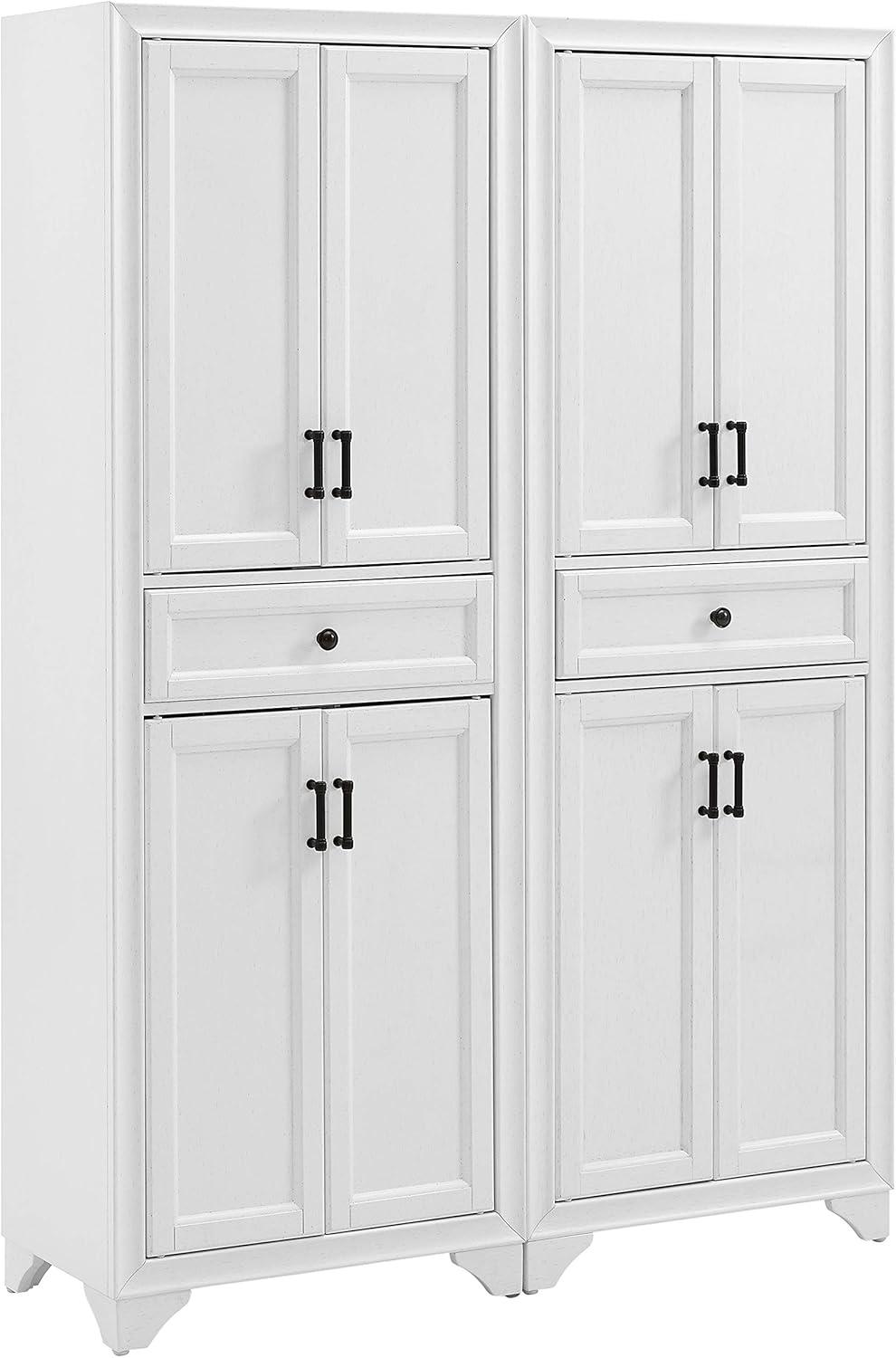 Crosley Furniture Tara 2-Piece Pantry Storage Cabinet Set with Shelves, Kitchen, Dining, or Laundry Room