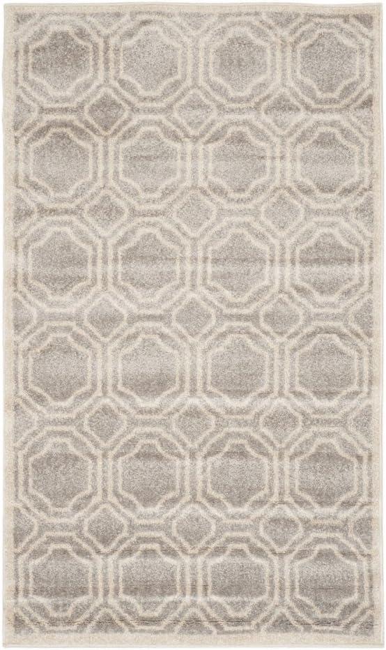 Amherst AMT411 Power Loomed Area Rug - Light Grey/Ivory - 5'3"x8' - Safavieh.