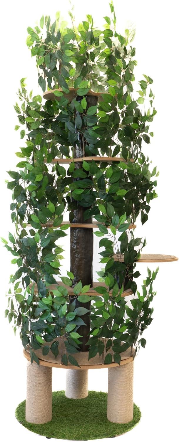 On2 Pets 7Ft Cat Tree Tower with Scratching Posts & Multi-Level Perches