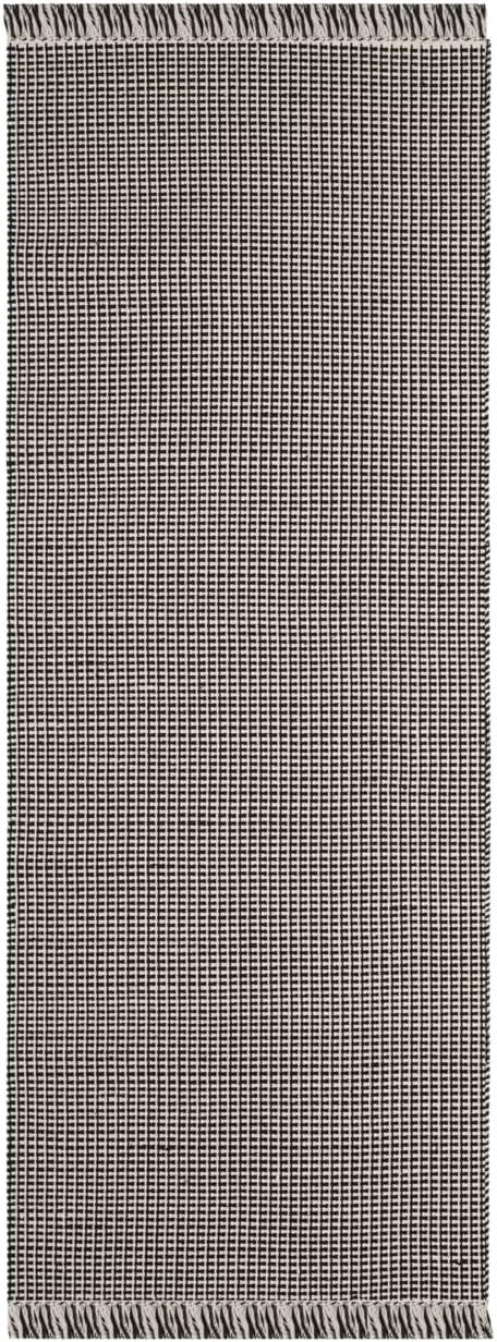 Montauk MTK340 Hand Woven Indoor Runner Rug - Ivory/Black - 2'3"x6' - Safavieh