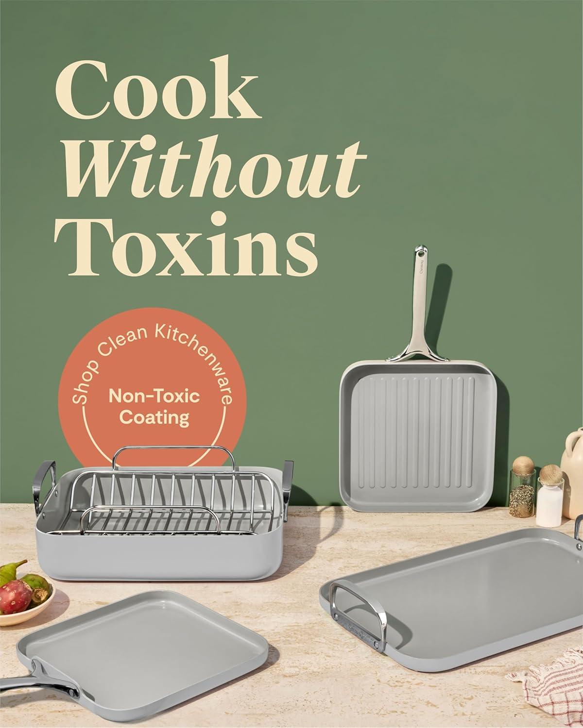 Caraway ® Grey Ceramic Non-Stick 7-Piece Cookware Set