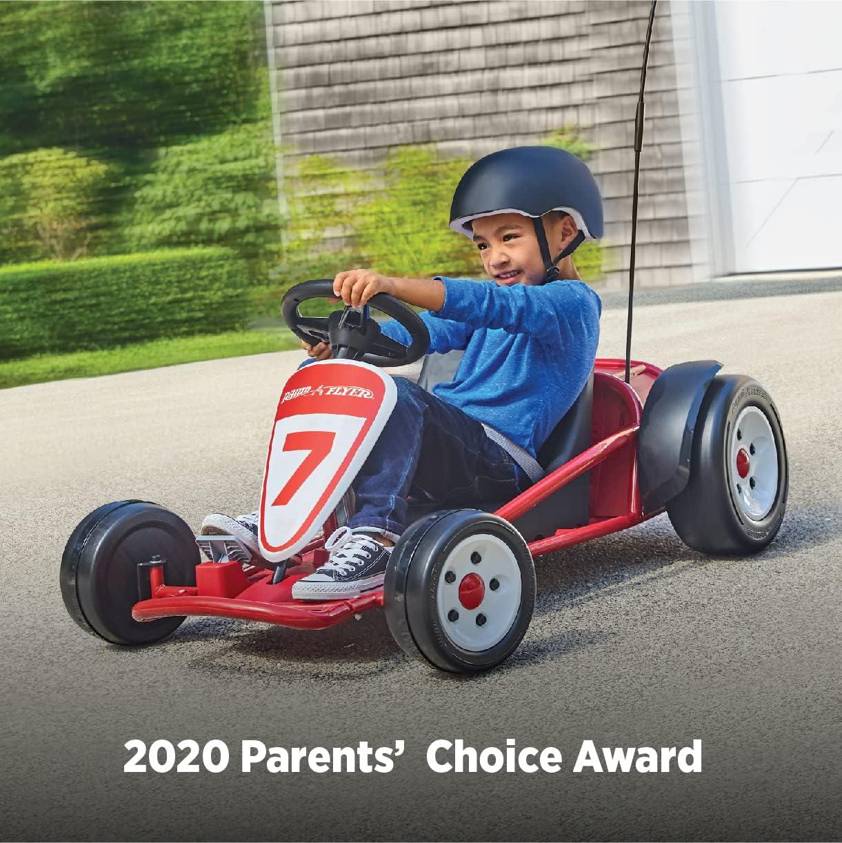 Radio Flyer Ultimate Go-Kart Kids Ride-On Toy, 24 Volts, Outdoor Fun with 3 Speed Settings and Automatic Braking, Pink