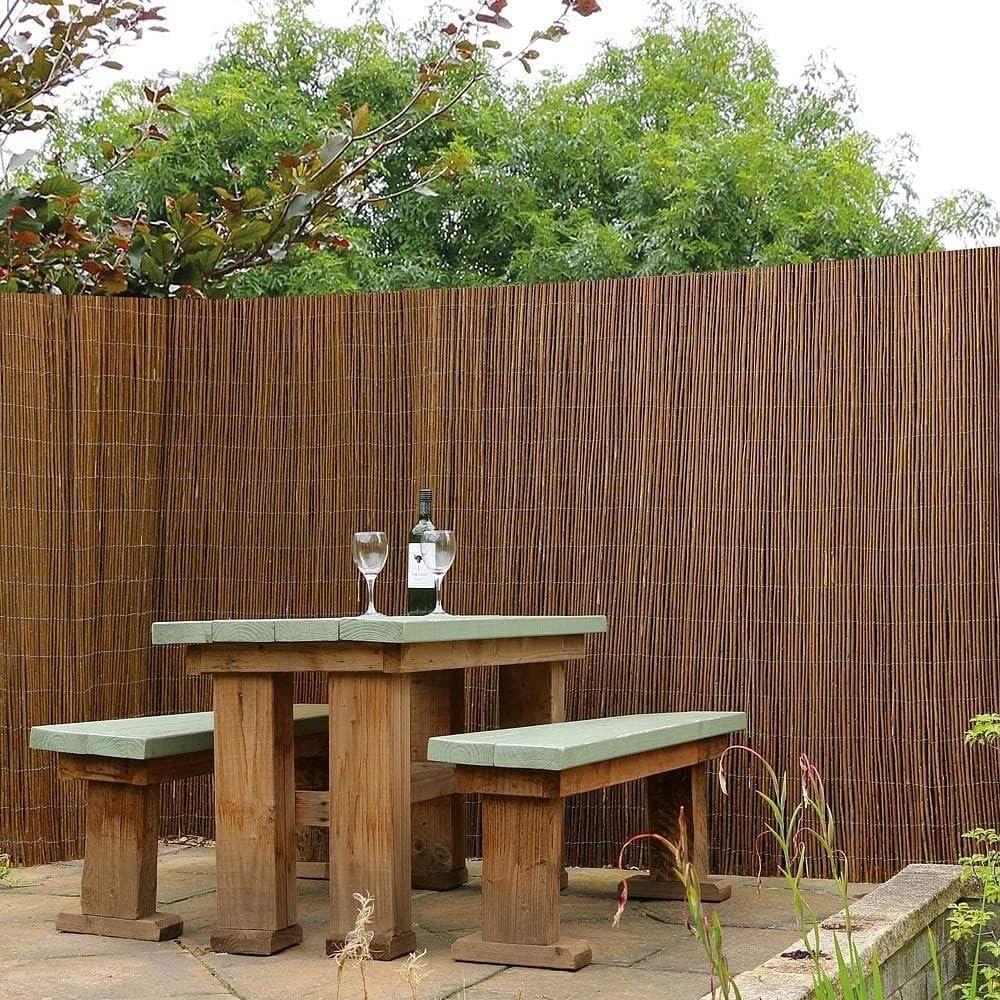 Backyard X-Scapes Natural Willow Rolled Panel Fence Decorative Fencing Natural 6' H x 16' L
