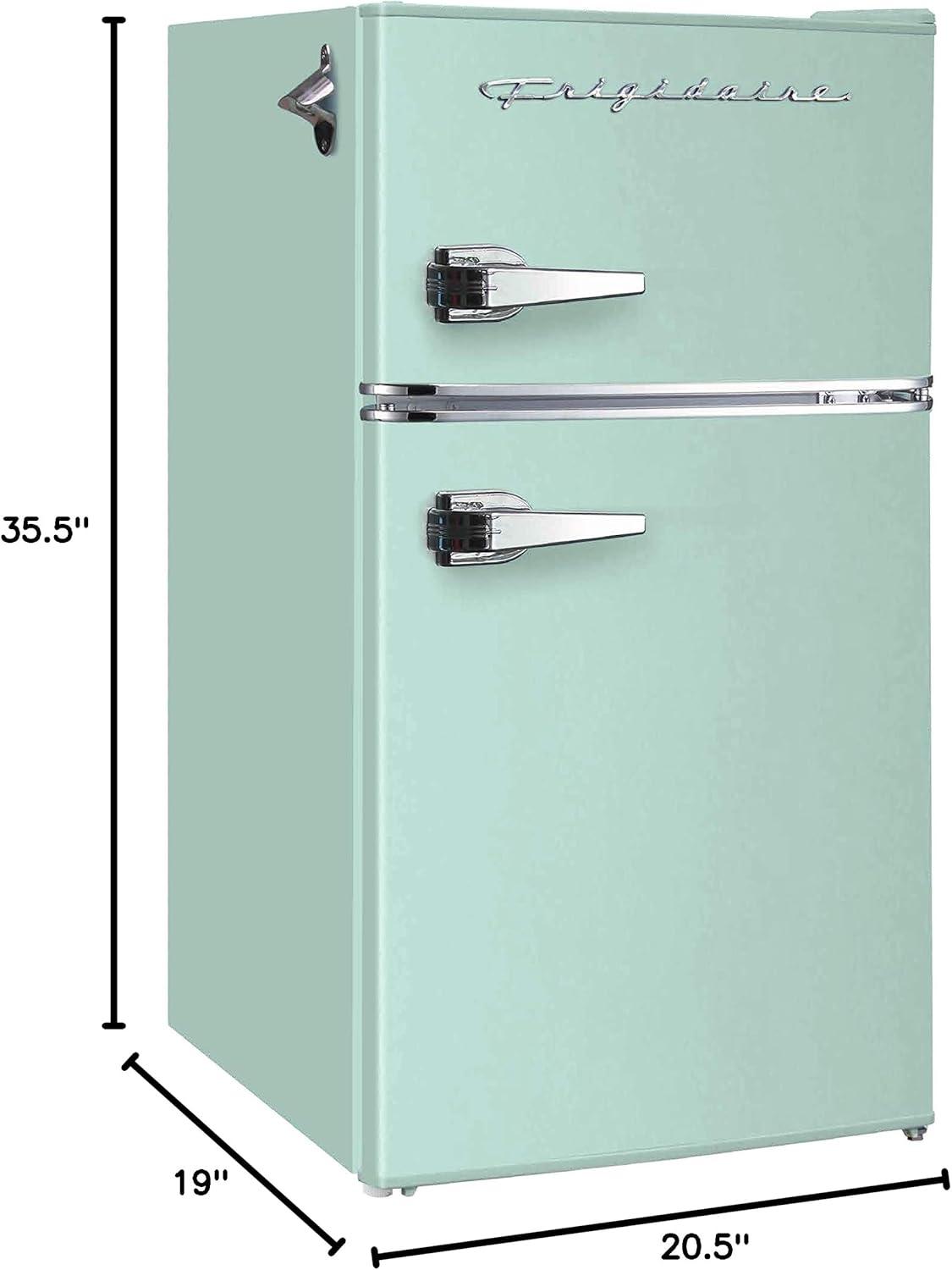 Frigidaire 3.2-Cu Ft. 2-Door Retro Compact Bar Fridge With Freezer And Side Bottle Opener