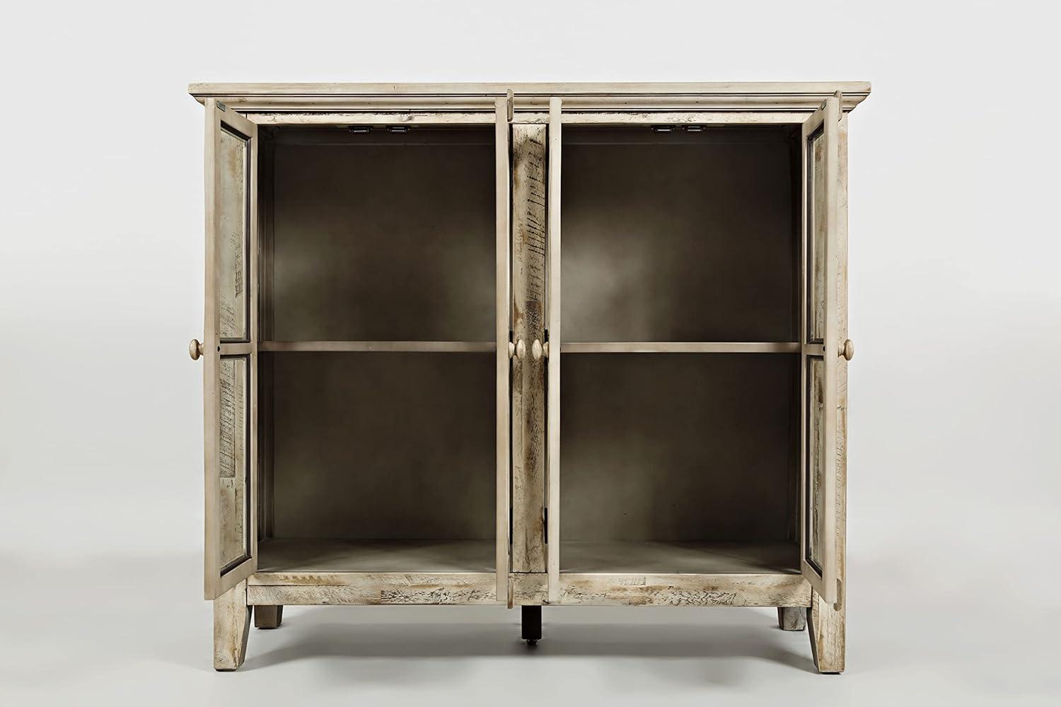 Jofran Rustic Shores 48" Coastal Distressed Acacia Four-Door Accent Cabinet
