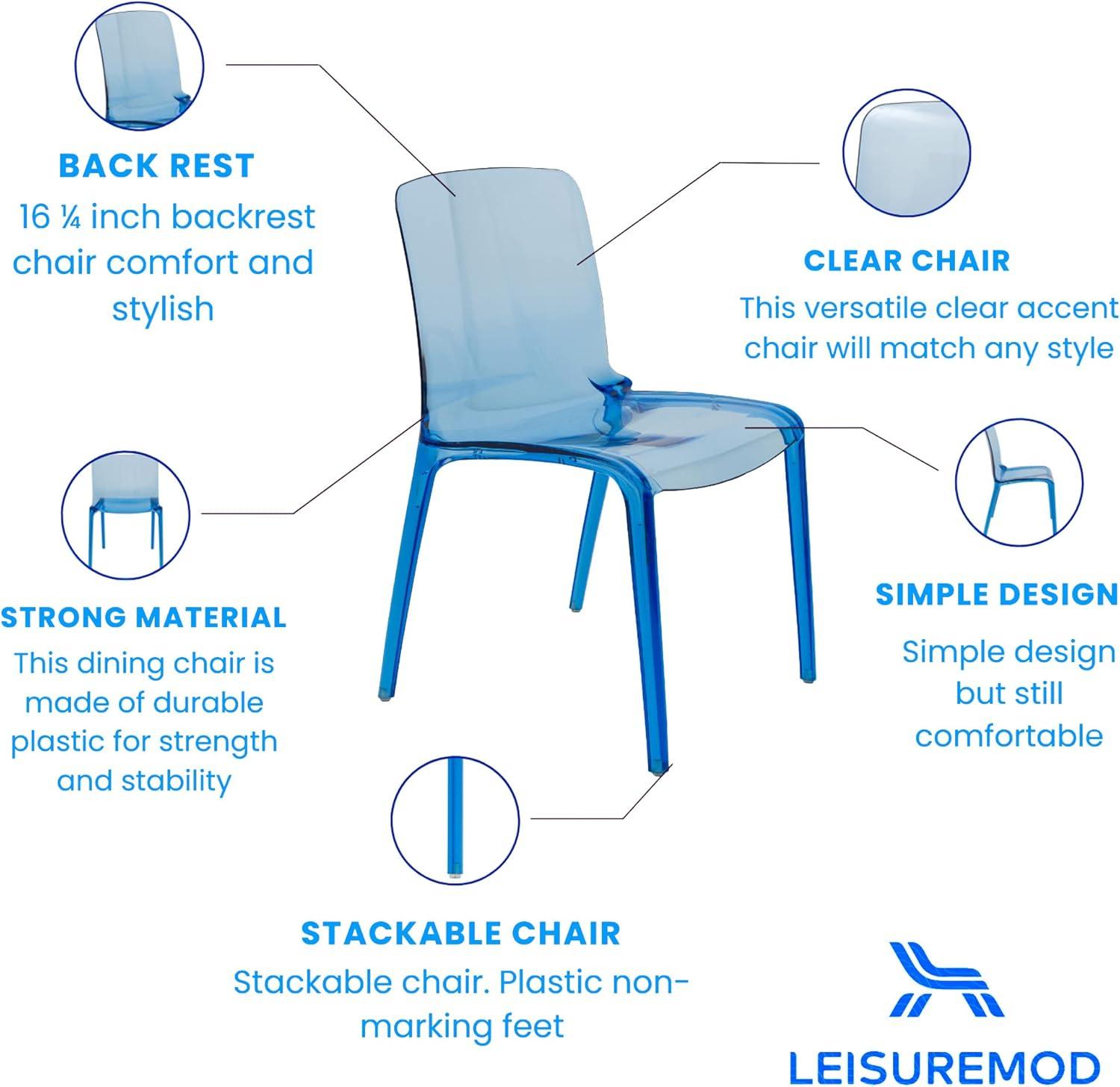 LeisureMod Murray Modern Plastic Dining Chair