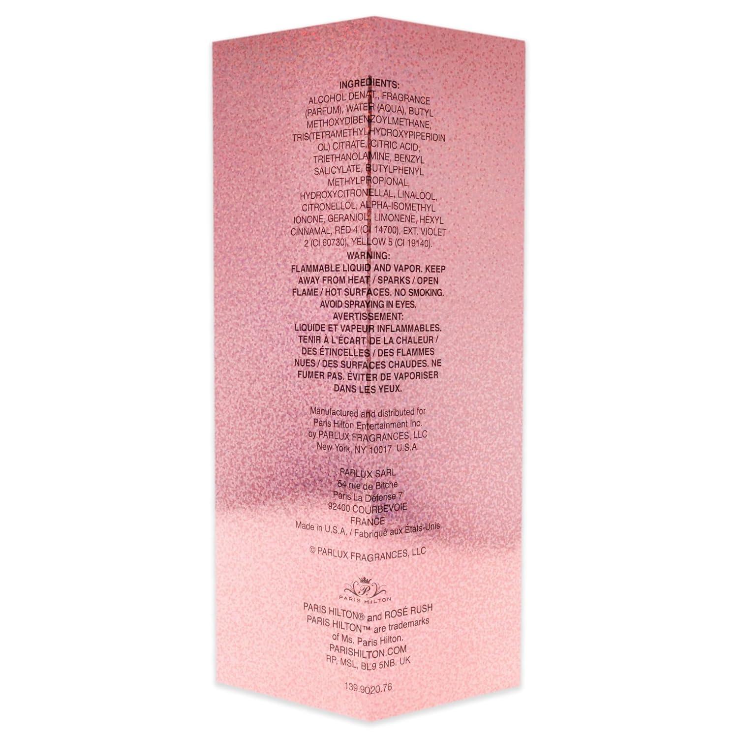 Paris Hilton Rose Rush Eau de Parfum, Perfume for Women, 3.4 oz