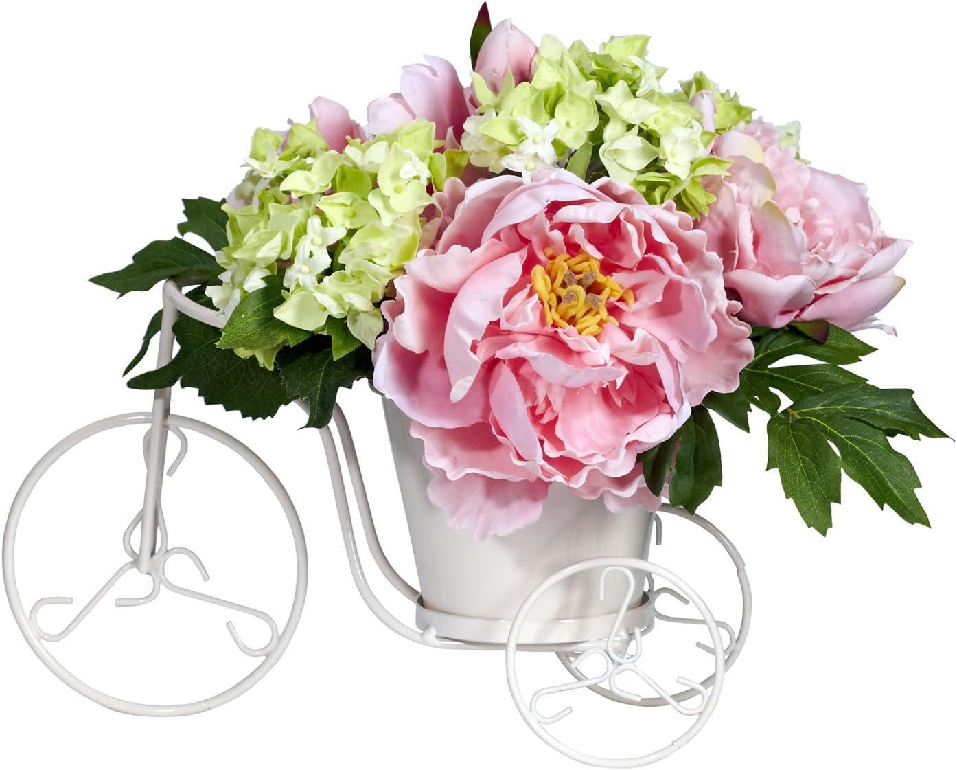 Summer Bliss Hydrangea & Peony 10" Potted Tabletop Arrangement