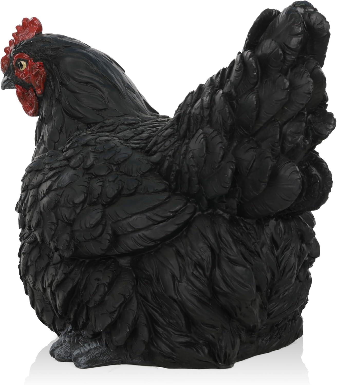 Alpine 8"H Indoor/Outdoor Resting Hen Garden Statue
