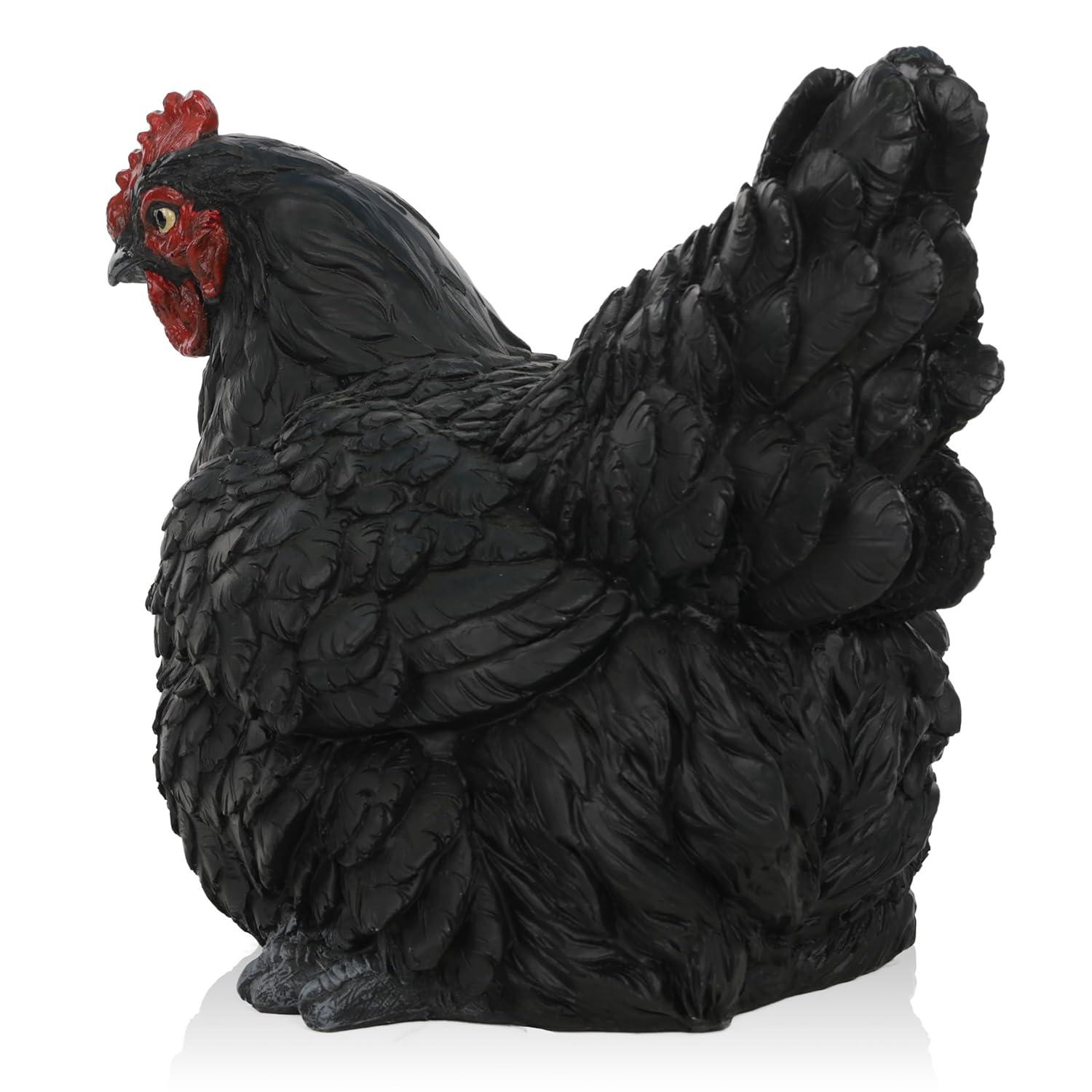 Alpine 8"H Indoor/Outdoor Resting Hen Garden Statue