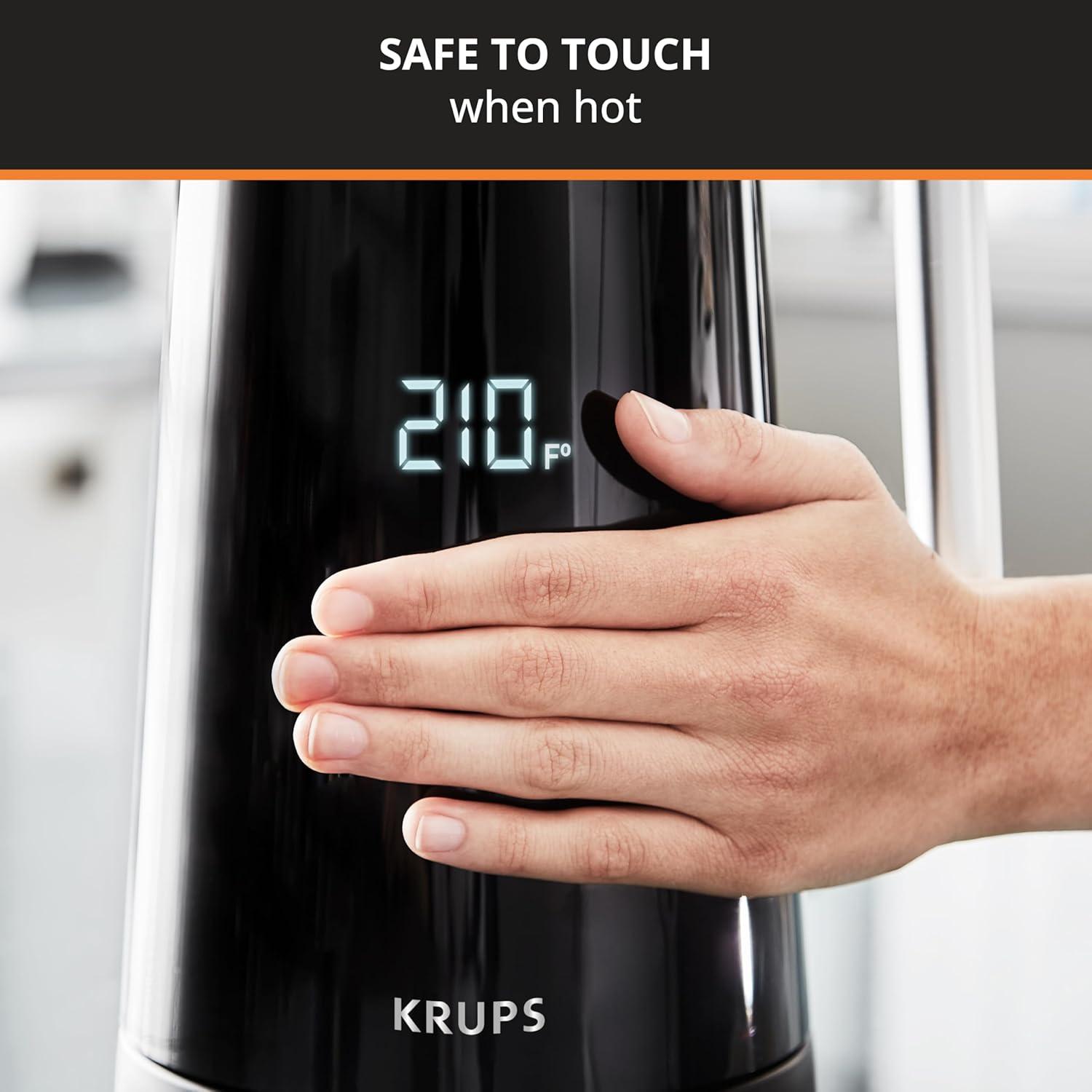 Krups Kettle with Large Digital Screen, 1.7 L, 12 Cup, BW802852