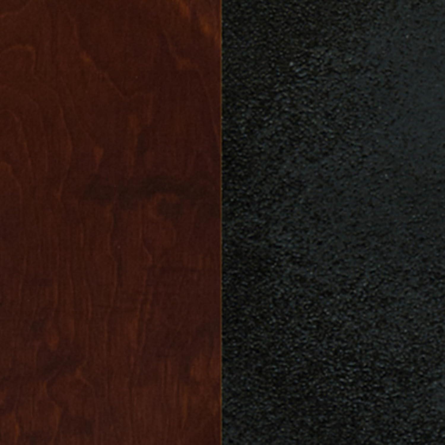 Flash Furniture HERCULES Series Black Vertical Back Metal Restaurant Barstool - Walnut Wood Seat