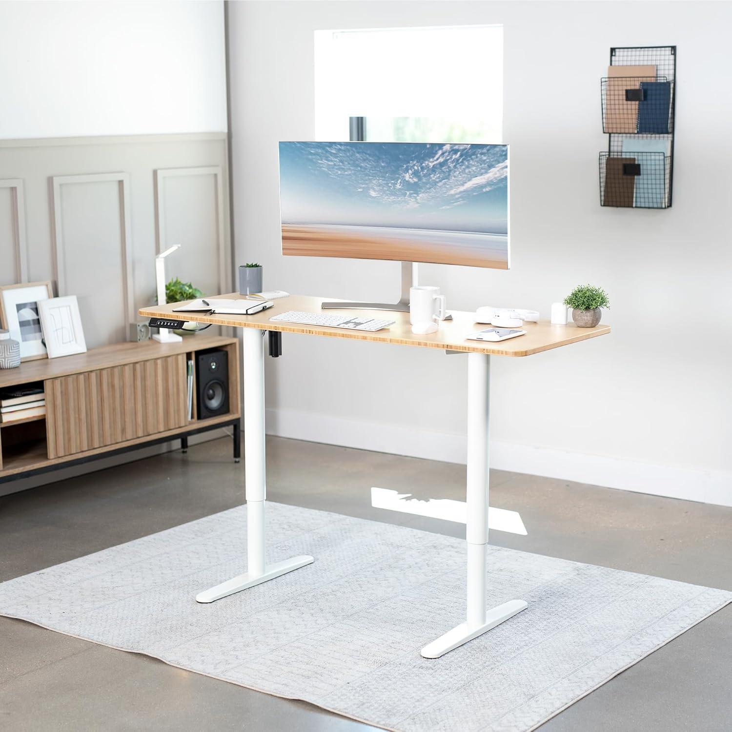 VIVO Electric Single Motor Stand Up Desk Frame, E151EB series (Frame Only)