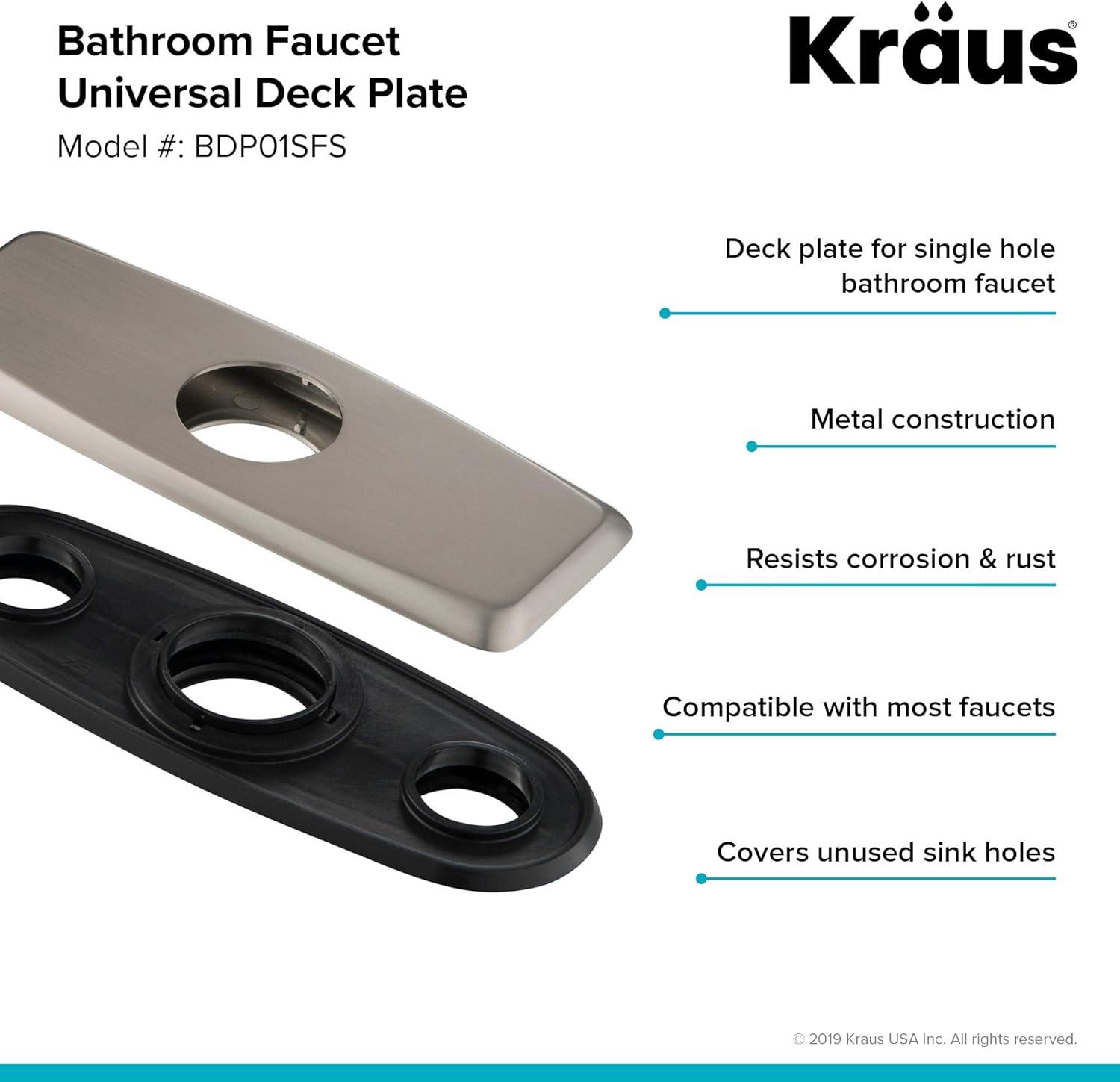 Spot Free Stainless Steel Bathroom Faucet Deck Plate