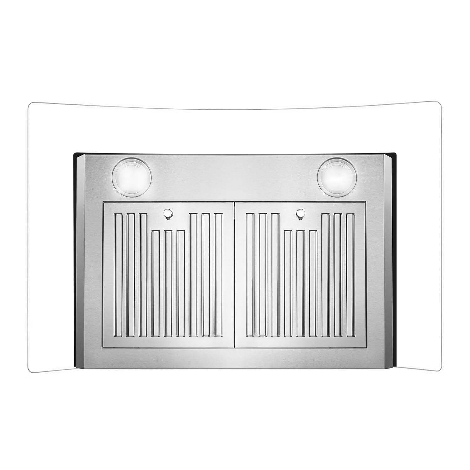 Cosmo 30 in. Ducted Wall Mount Range Hood in Stainless Steel with Touch Controls, LED Lighting and Permanent Filters