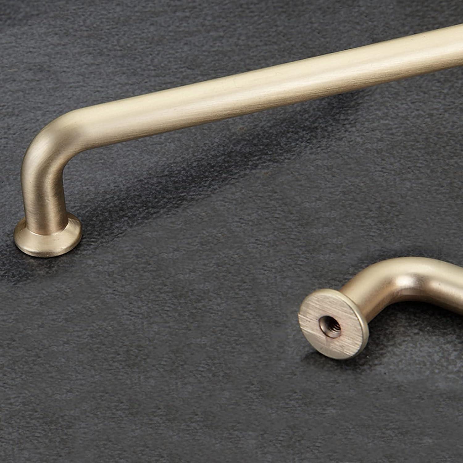 5-Inch Brushed Brass Modern Cabinet Pulls with Mounting Hardware